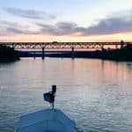 Edmonton Riverboat sunset bridge
